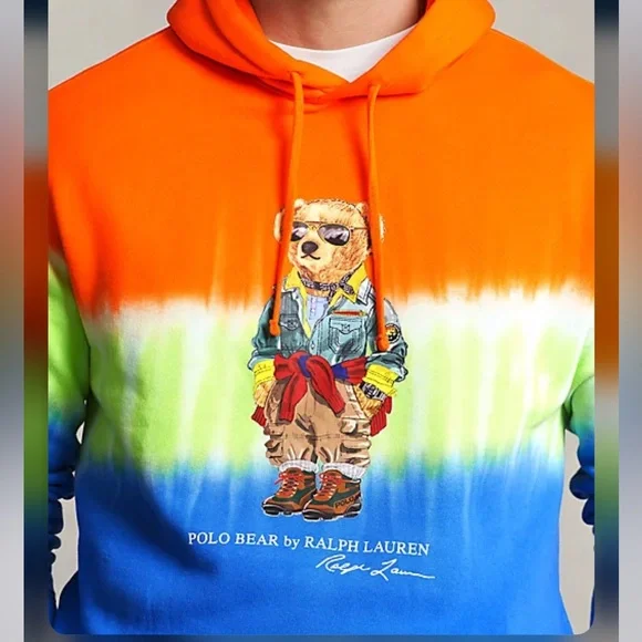 Men’s Polo Ralph Lauren Big & Tall Polo Bear Tie Dye Fleece Hoodie